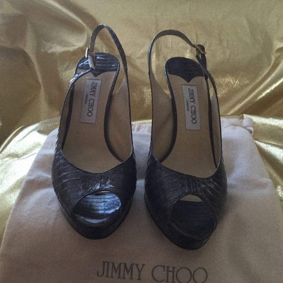 Jimmy Choo Open Toe Stiletto - Dark Mauve - 38.5 - Picture 4 of 6